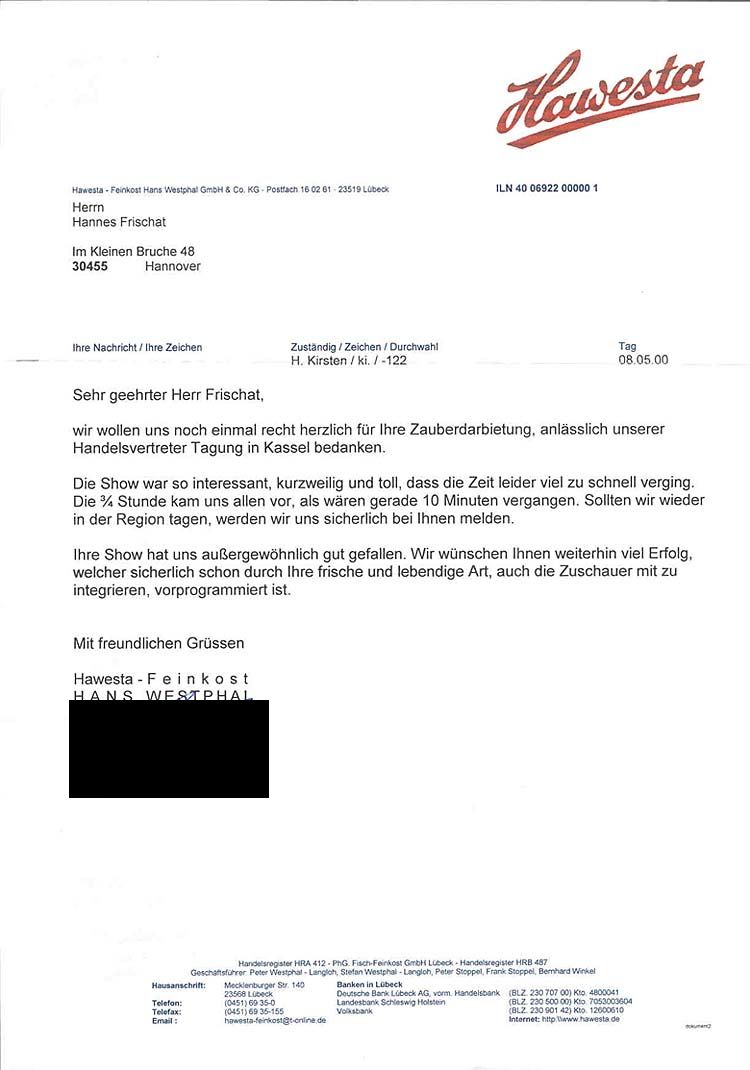 Hannes Frischat Zaubershow